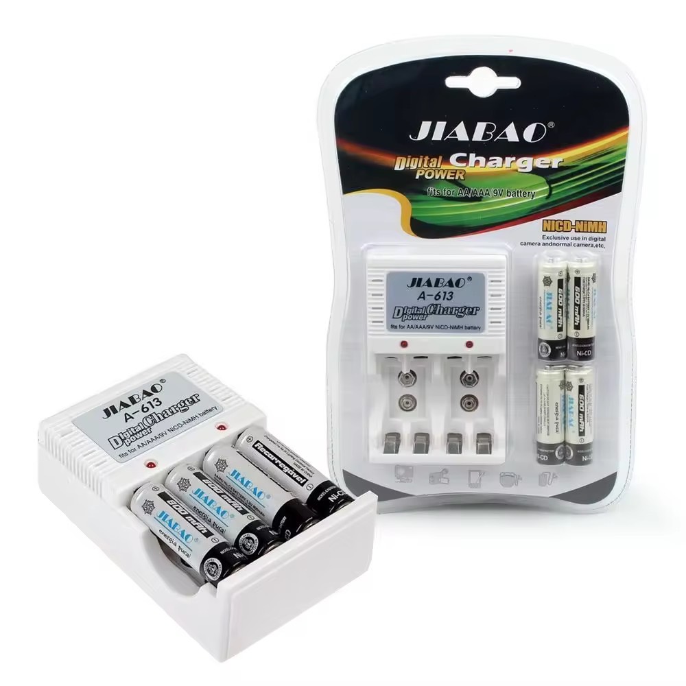 เครื่องชาร์จถ่าน ที่ชาร์จถ่าน แท่นชาร์จถ่าน AA AAA 9V Jiabao  A-613 รุ่น A-613-53A-Song-p ที่ชาร์จถ่าน9v