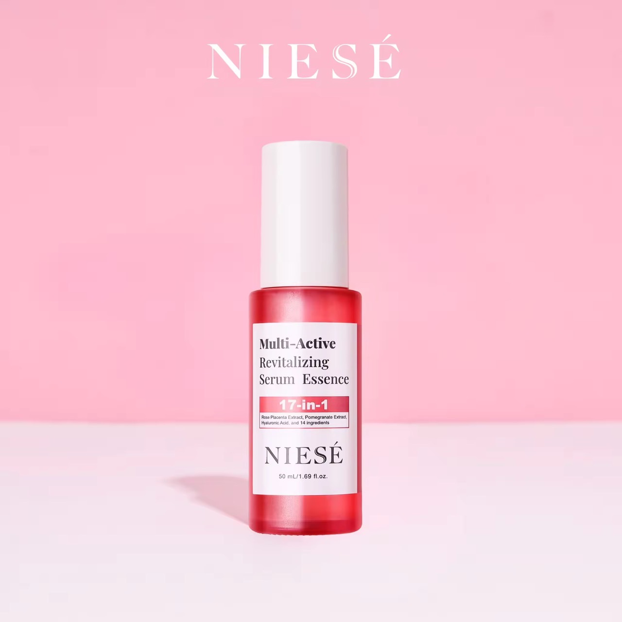 NIESE' SERUM ESSENCE 17 in 1 จากสารสกัดสเต็มเซลล์รกกุหลาบมอญ กับผลทับทิม  ฟื้นฟูผิวอย่างล้ำลึก