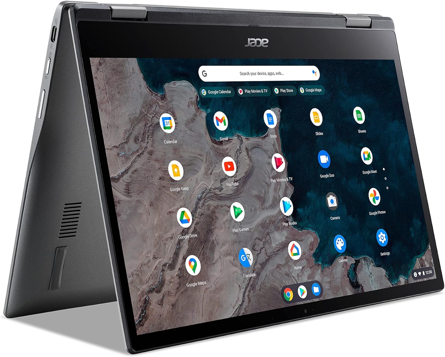 Acer Chromebook Spin 513 Convertible Laptop | Qualcomm Snapdragon 7c | 13.3" FHD IPS Touch Corning Gorilla Glass Display | 4GB LPDDR4X | 64GB eMMC | WiFi 5 | Backlit KB | Chrome OS | R841T-S4ZG, Gray