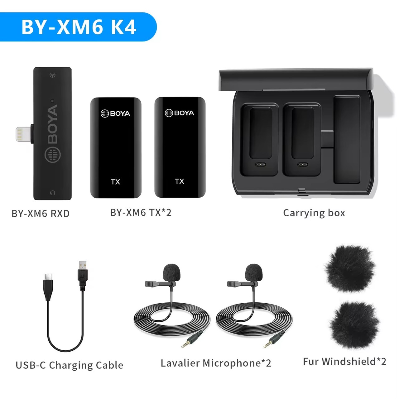 BOYA ไมโครโฟนไร้สาย BY-XM6 S1/S2 ,สำหรับ iPhone iPad Android Vlogging กล้องดิจิตอลติดกล้อง True-Wireless ระบบไมโครโฟน1คน (2.4 GHz) ไมไลฟ์สดไร้สาย ไมล์ไลฟ์สด ไมร์ไร้สาย ไมค์ไลฟ์ส