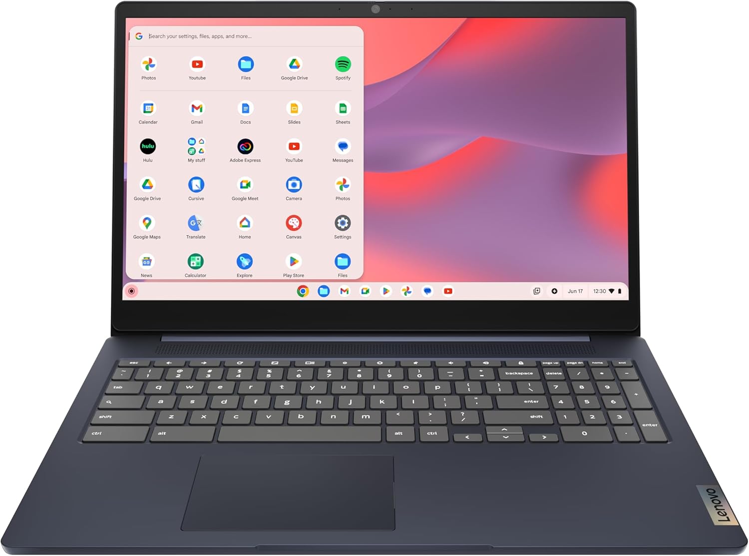 Lenovo IdeaPad 3i Chromebook, 15.6” FHD Display, Intel Celeron N4500, 8GB RAM, 64GB eMMC, 1920x1080 px, 720p Camera, Chrome OS, Abyss Blue 