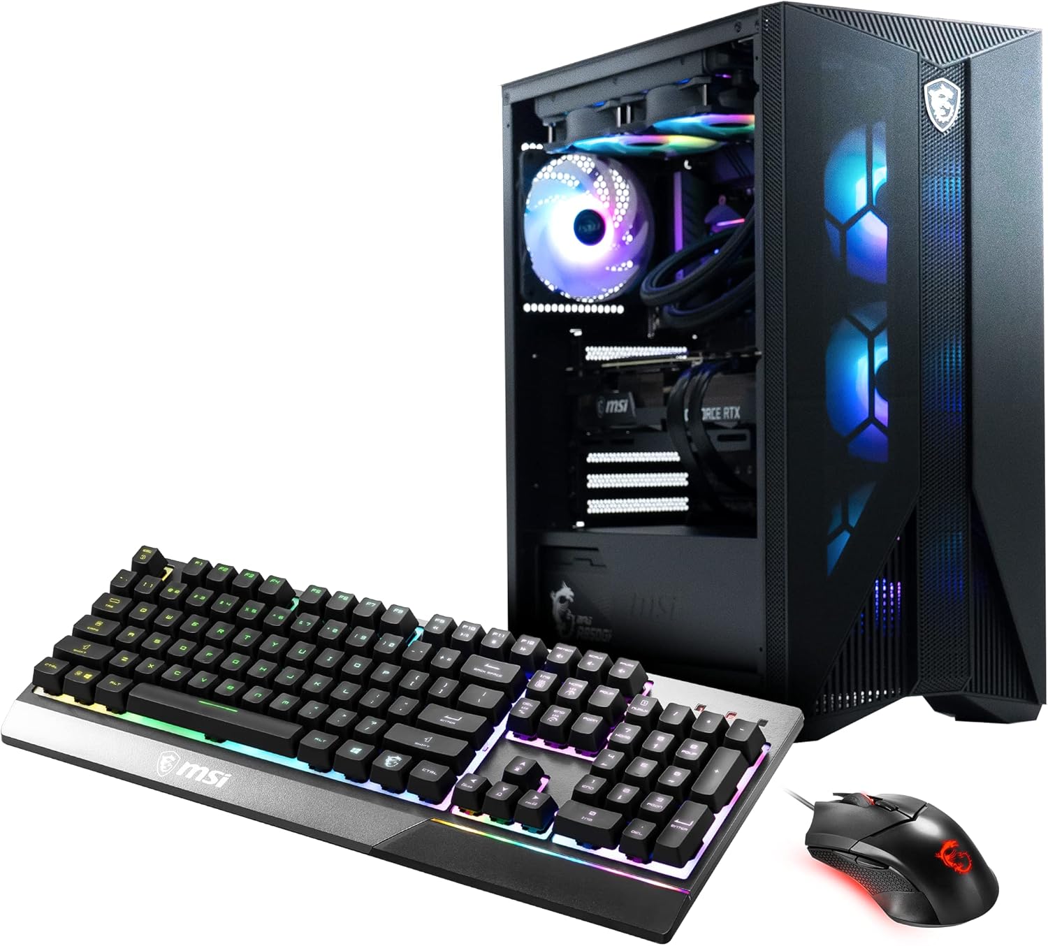 MSI Aegis RS Gaming Desktop: Intel Core i7-14700KF, Geforce RTX 4070 Super, 32GB DDR5, 2TB m.2 NVMe SSD, Liquid Cooling, WiFi, Keyboard & Mouse, DIY Friendly, Windows 11 Home: 14NUE7-671US 