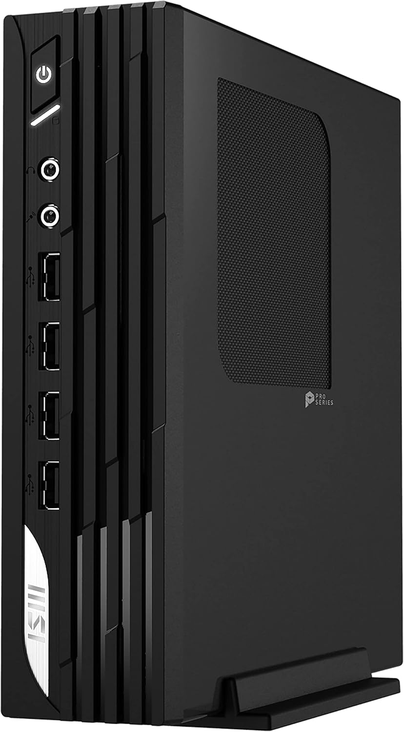 MSI PRO DP21 (MFF) Desktop, Intel Core i7-13700, UHD 730, 32GB Memory, 2TB SSD, WiFi 6E, Windows 11 Pro (13M-695US), Black