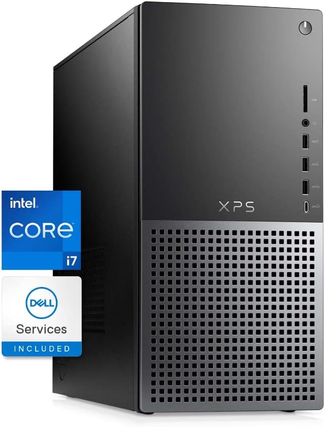 Dell XPS 8950 Desktop - 12th Gen Intel Core i7-12700, 32GB DDR5 RAM, 512GB SSD + 1TB HDD, Intel UHD 770 Graphics, Killer Wi-Fi 6, Air Cooling, Windows 11 Pro - Black