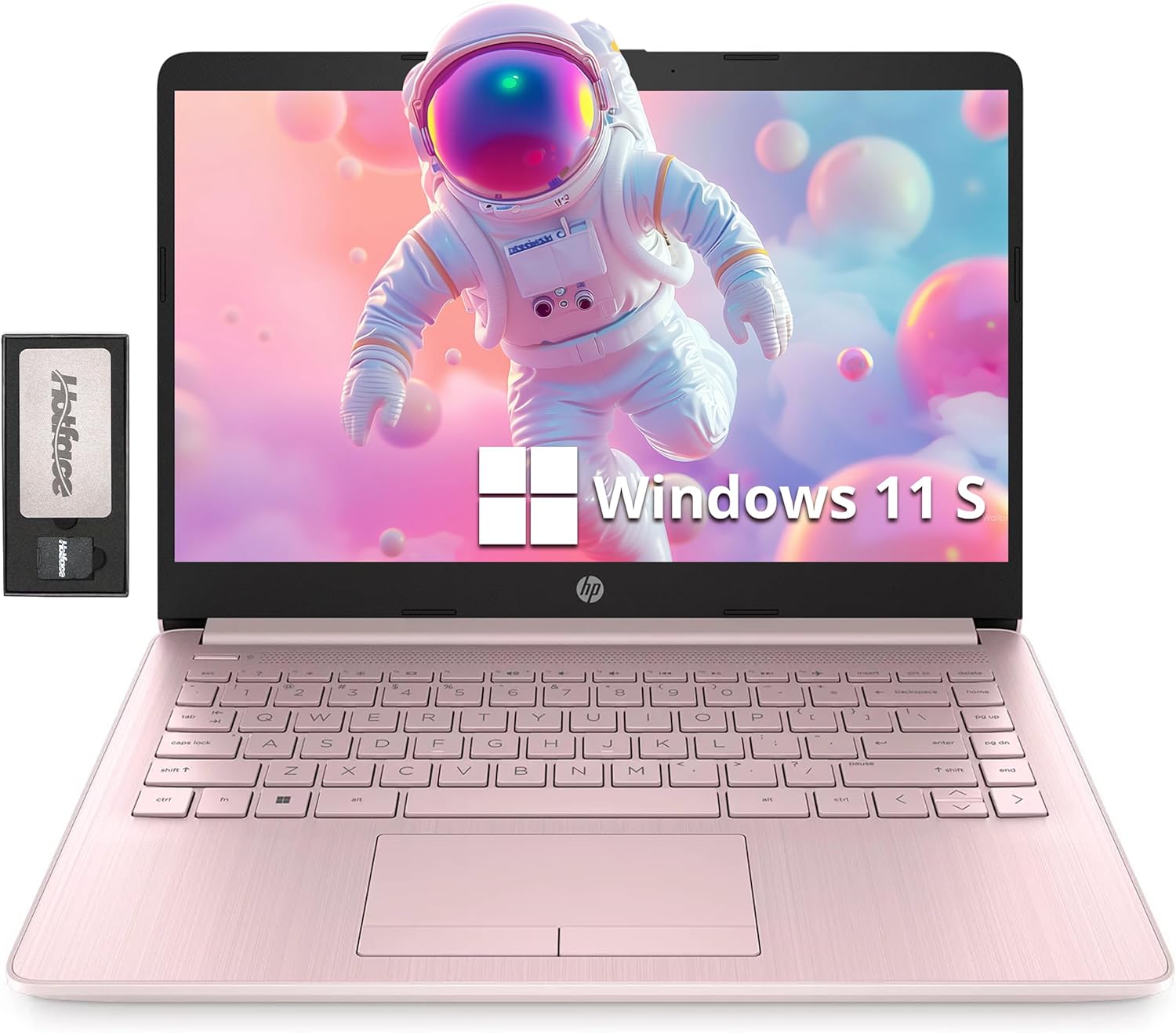 HP Stream 14" HD Lightweight Laptop, Intel Celeron N4120, 16GB RAM, 224GB Storage(64GB eMMC + 160GB Docking Station), Intel UHD Graphics, HD Webcam, 1 Year Office 365, WiFi, Bluetooth, Win 11s, Pink 