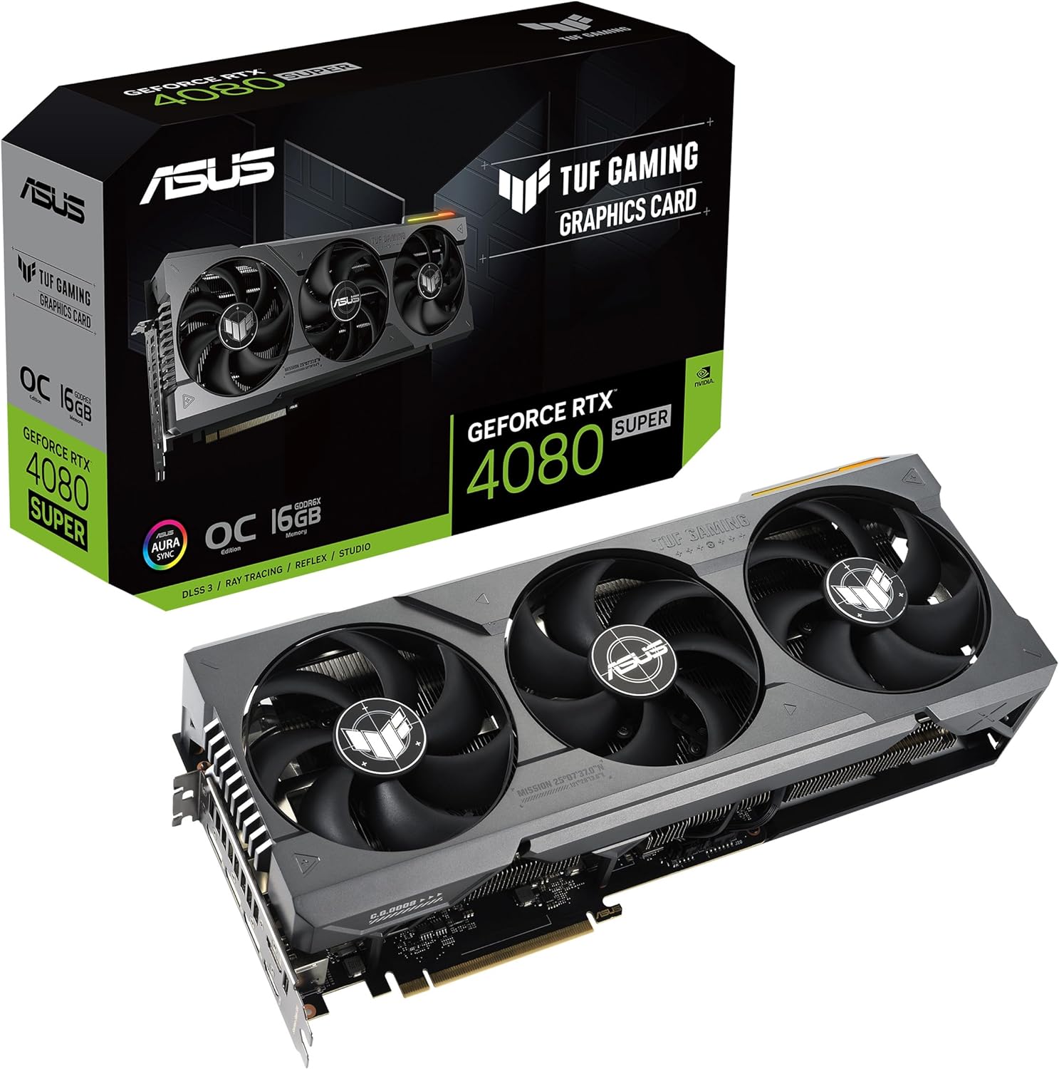 ASUS TUF Gaming NVIDIA GeForce RTX™ 4080 Super OC Edition Gaming Graphics Card (PCIe 4.0, 16GB GDDR6X, HDMI 2.1a, DisplayPort 1.4a) 