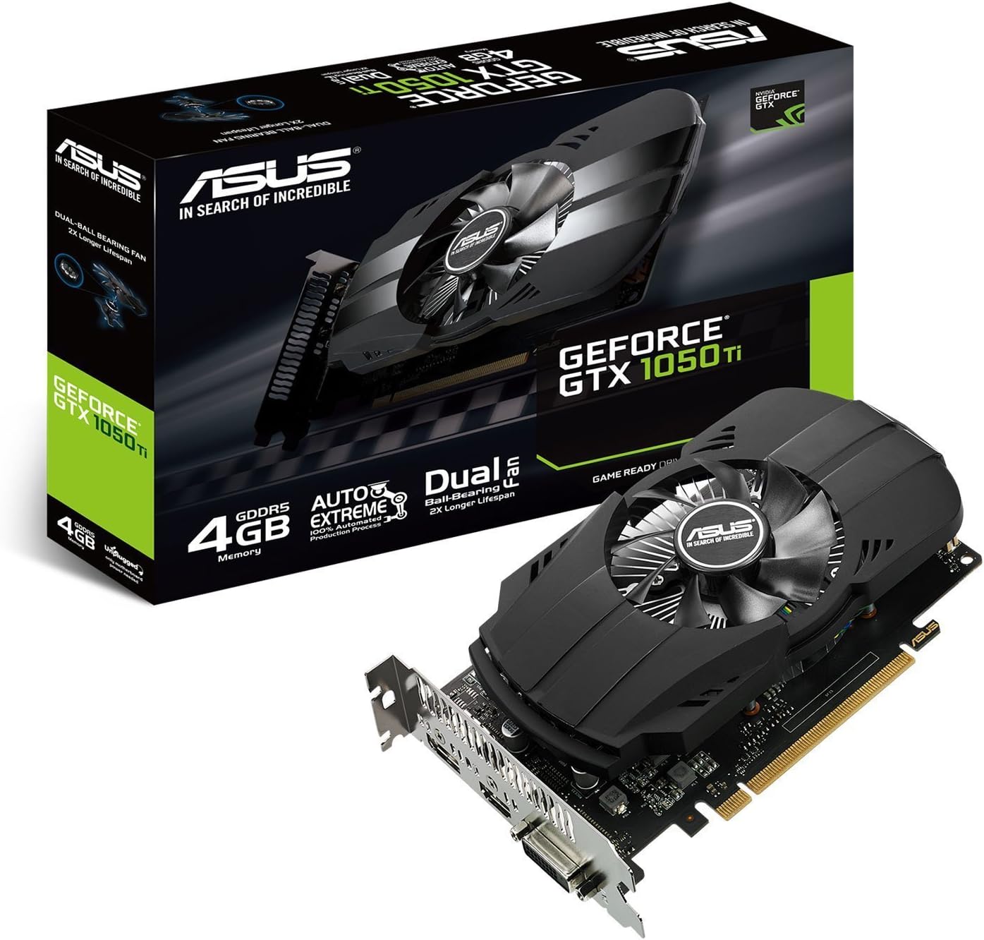 ASUS PH-GTX1050TI-4G GeForce GTX 1050 Ti 4GB GDDR5 Graphics Card 