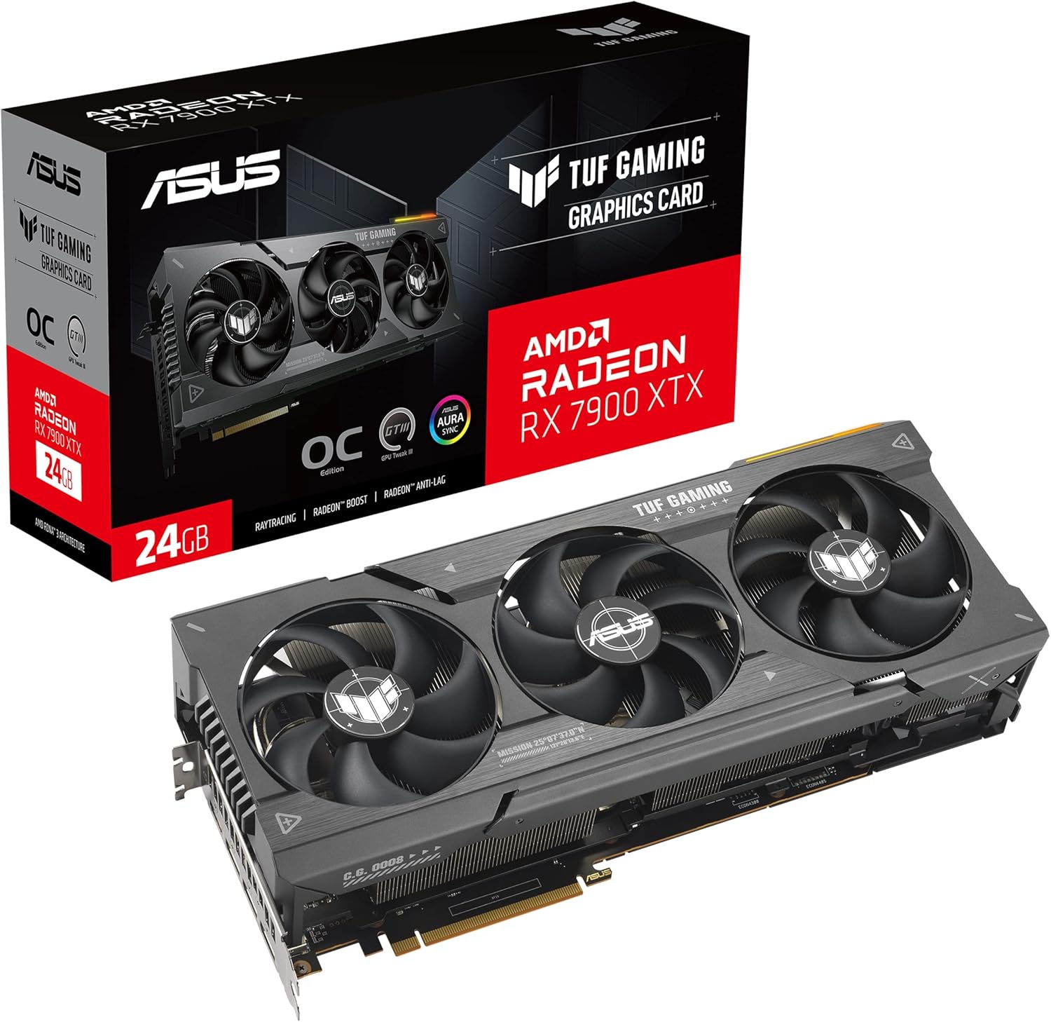 ASUS TUF Gaming Radeon™ RX 7900 XTX OC Edition 24GB GDDR6 Graphics Card (PCIe 4.0, 24GB GDDR6, HDMI 2.1a, DisplayPort 2.1)