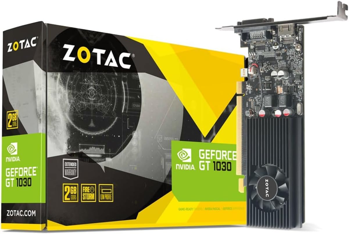 ZOTAC GeForce GT 1030 2GB GDDR5 64-bit PCIe 3.0 DirectX 12 HDCP Ready Low Profile Video Card ZT-P10300A-10L