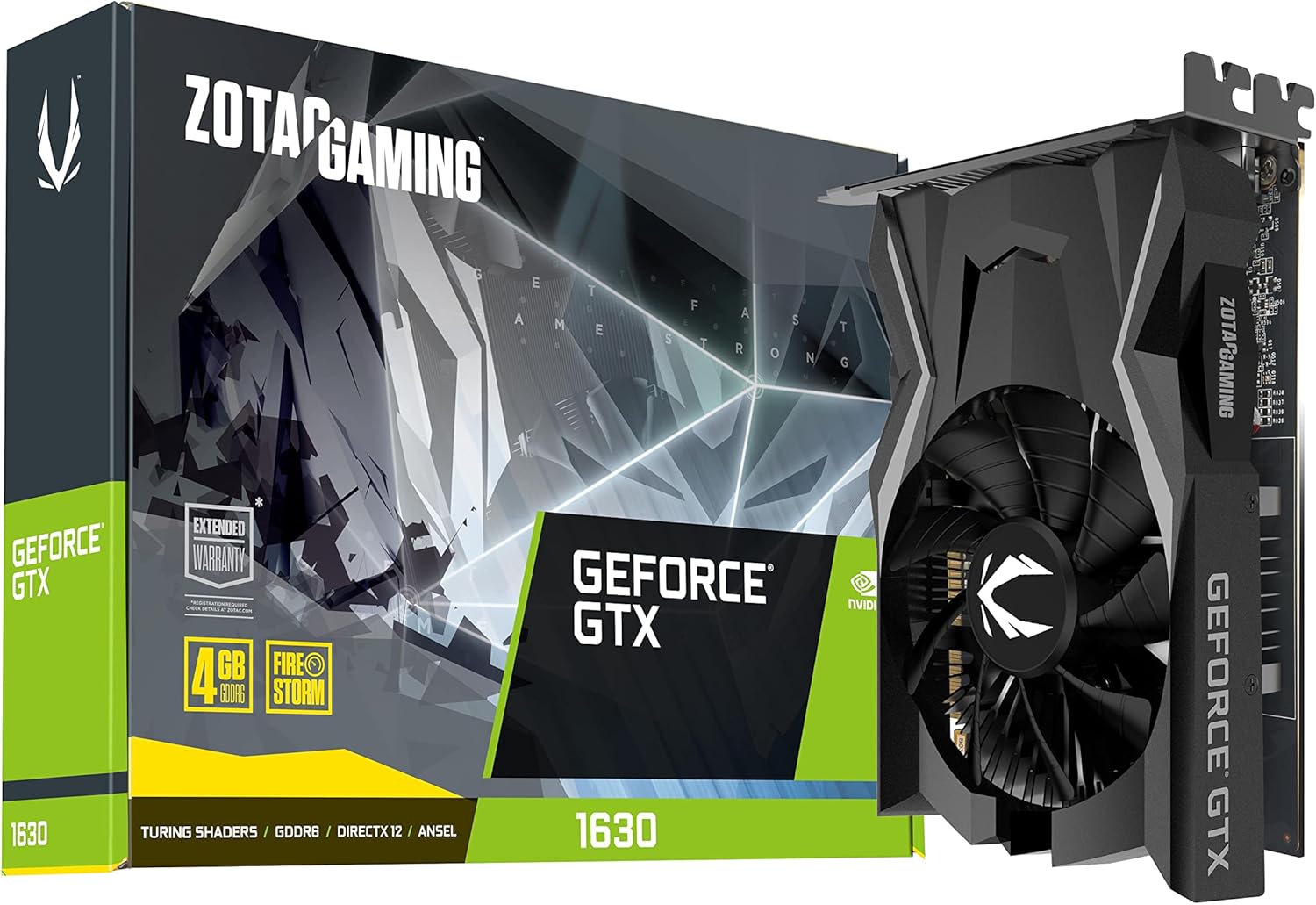 ZOTAC Gaming GeForce GTX 1630 4GB GDDR6 12 Gbps 64-bit Gaming Graphics Card, Super Compact, ZT-T16300F-10L