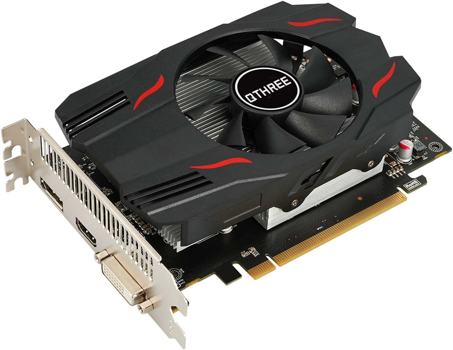 QTHREE AMD Radeon RX 550 Graphics Card,4GB,GDDR5,128-Bit,PC Video Card for Gaming,PCI Express 3.0 X8,DirectX 12,DisplayPort,HDMI,DVI-D 