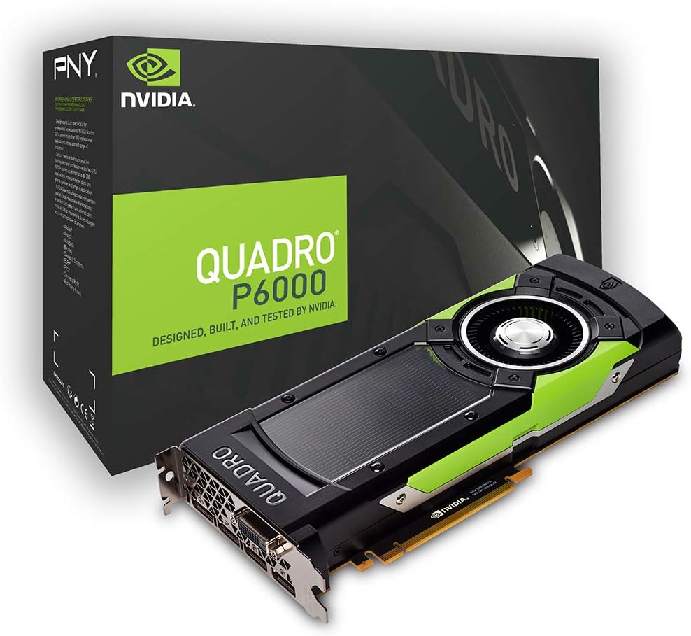 NVIDIA Quadro P6000 - Graphics card - Quadro P6000 - 24 GB GDDR5 - PCIe 3.0 x16 - DVI, 4 x DisplayPort