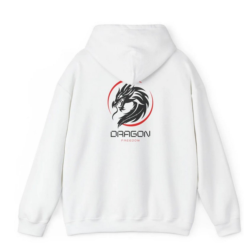 Dragon Freedom Hoodie | Unisex Heavy Blend Sweatshirt | Perfect for Casual Wear, Gifts, Streetwear, Cozy Comfort, Dragon Love