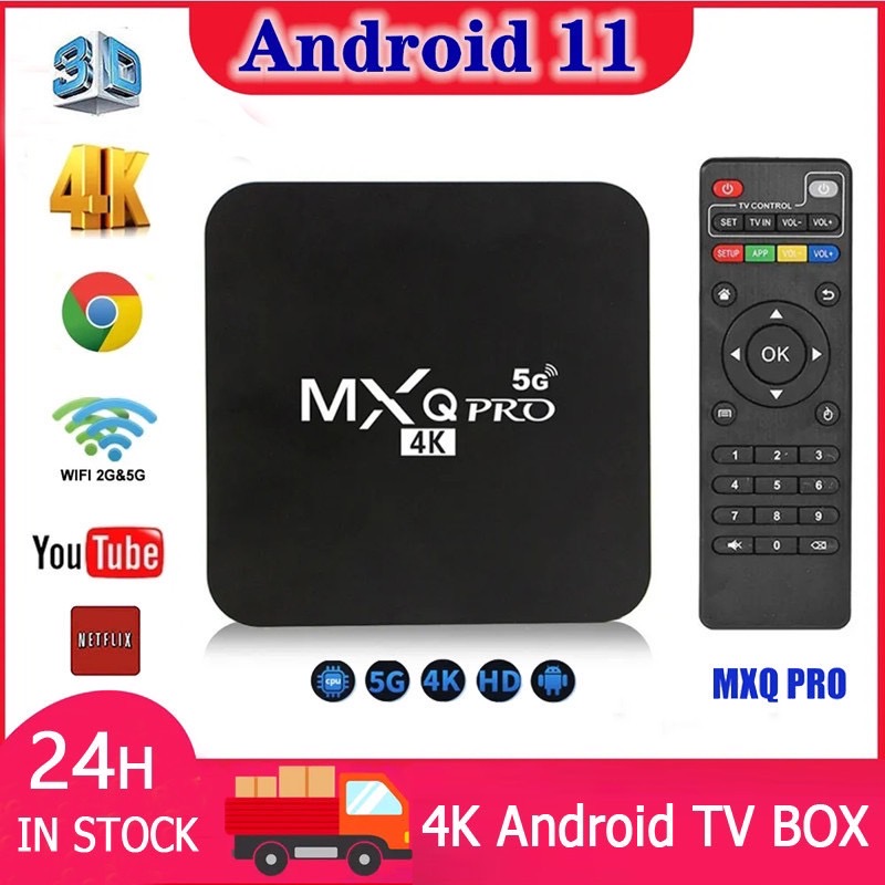 กล่องแอนดรอยด์ ดิจิตอล MXQ Pro 4K HD WIFI Smart Android TV BOX RAM8G+ROM128GB Wifi กล่องแอนดรอยด์ทีวี Xiaomi