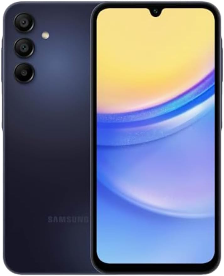 SAMSUNG Galaxy A15 5G A Series Cell Phone, 128GB Unlocked Android Smartphone, AMOLED Display, Expandable Storage, Knox Security, Super Fast Charging, US Version, 2024, Blue Black 