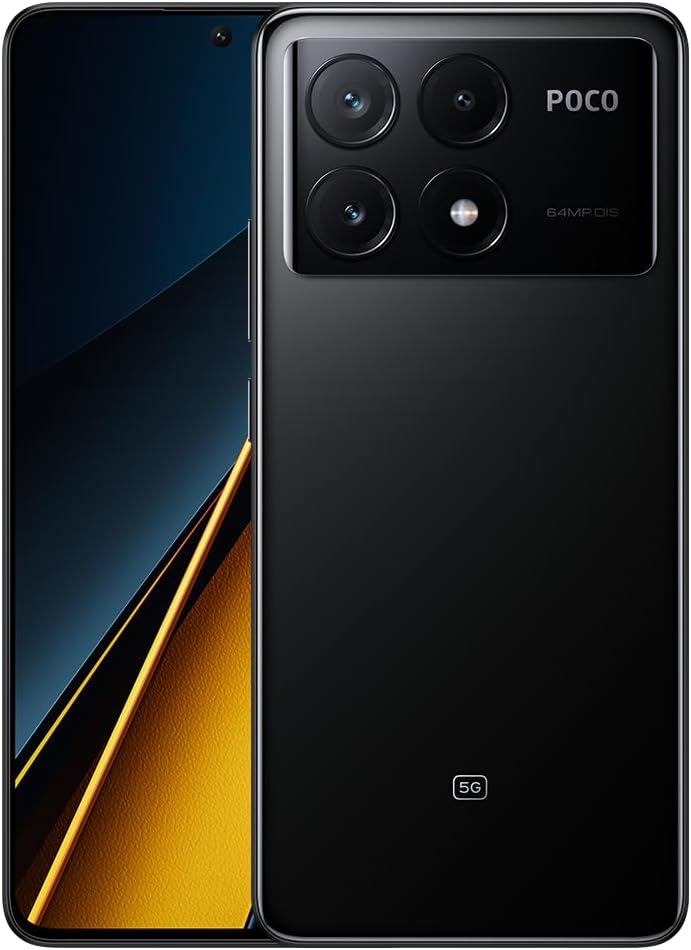 Xiaomi Poco X6 Pro 5G Global Version Unlocked (256GB + 8GB) GSM 6.67" 64MP Triple Camera (for Tmobile Mint Tello Global) (Black)