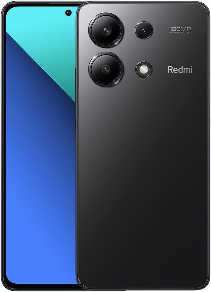 Xiaomi Redmi Note 13 4G LTE (128GB + 6GB) 6.67" 108MP (for Tmobile Mint Tello & Global) Global Bands Unlocked (Midnight Black Global Version) 