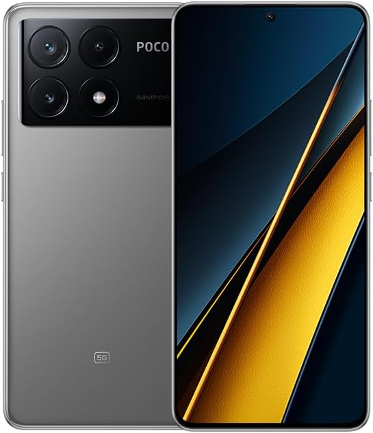 Xiaomi Poco X6 Pro 5G + 4G Lte (for Tmobile Mint Tello Global) Global Unlocked (512Gb + 12Gb) Gsm 6.67 64Mp Triple Camera (Gray) 