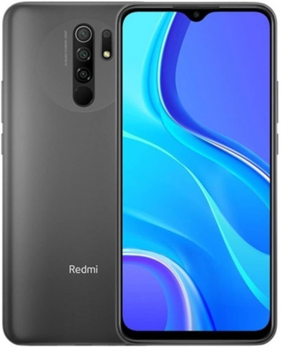 Xiaomi Redmi 9 64GB, 4GB RAM, 6.53" Full HD + AI Quad Camera, LTE Factory Unlocked Smartphone - International Version (Carbon Grey) 