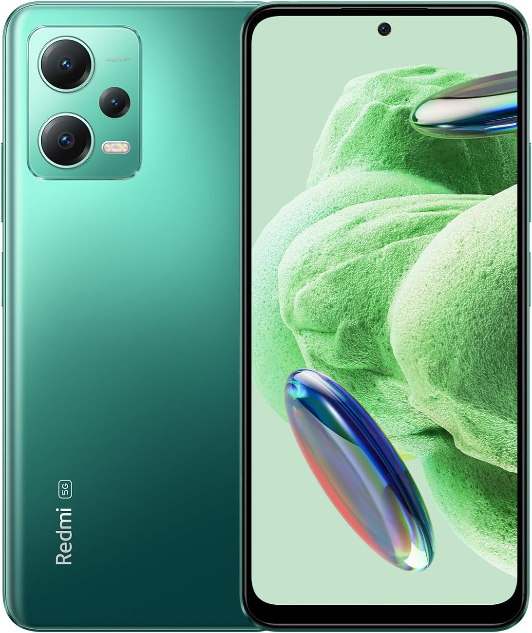 Xiaomi Redmi Note 12 5G (256GB + 8GB) (Tmobile Tello & Global) Unlocked 6.67" 48MP Triple Camera + Extra (w/Fast Car Charger Bundle) (Forest Green (Global)) 