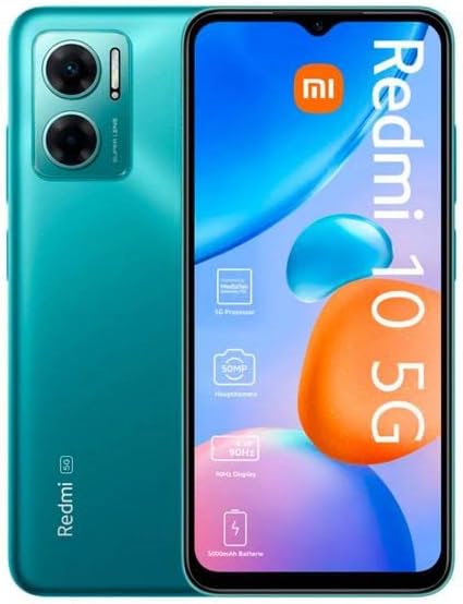 Xiaomi Redmi 10 5G + 4G LTE (128GB + 4GB) GSM Unlocked 6.58" 50MP Dual Super Lens Cam (Tmobile Mint Tello and International Global) + Fast Dual USB Car 51W Charger (Aurora Green Global) 