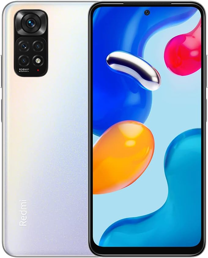 Xiaomi Redmi Note 11S 4G Volte 128GB + 6GB Factory Unlocked 6.43" Quad Camera 108MP Night Mode (NOT Verizon Sprint Boost Cricket At&t) (w/Fast Car Charger Bundle) (Pearl White) 