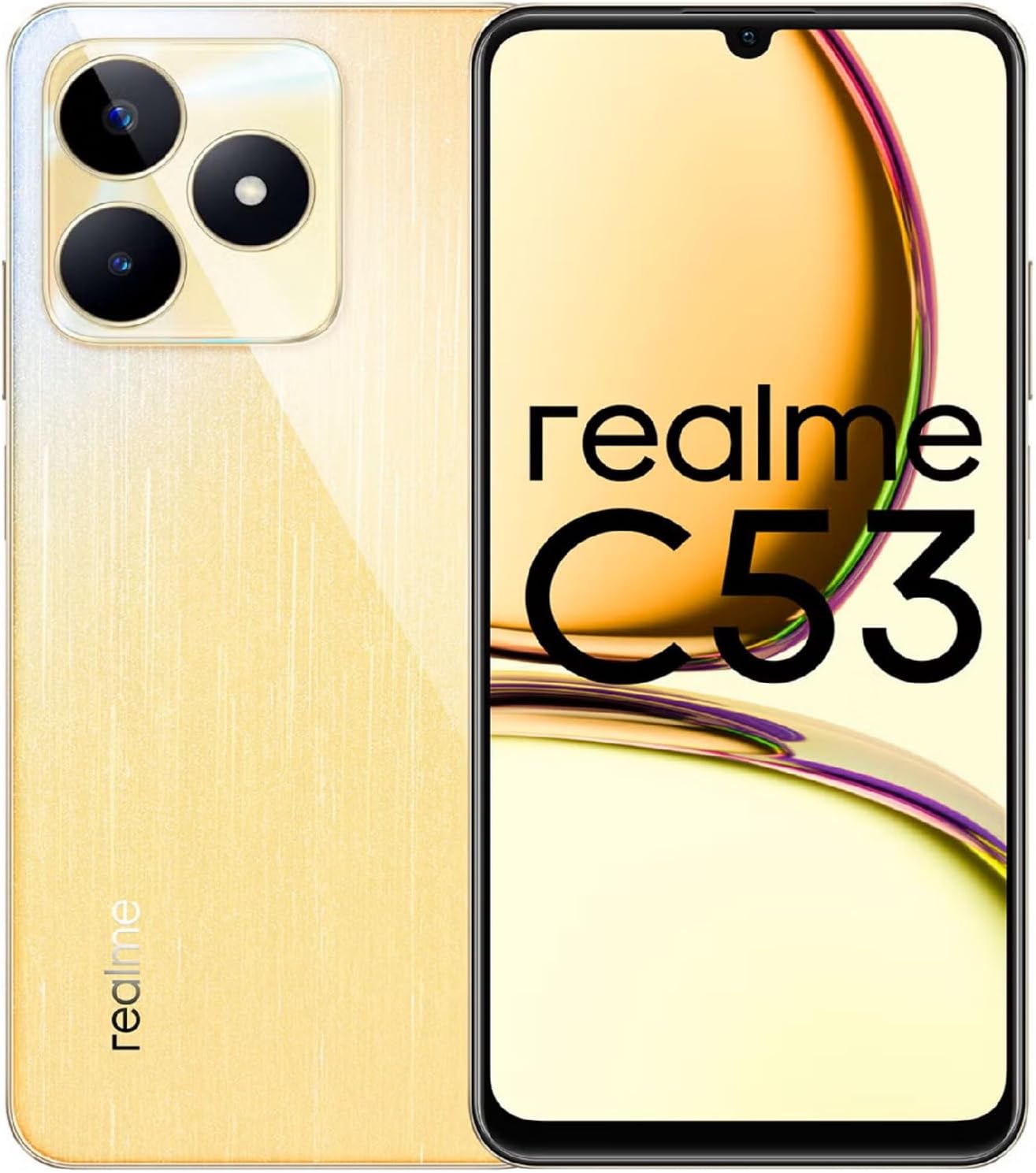 realme C53 Unlocked Android Smart Phone, Dual SIM Cellphone 50MP AI Camera, 6.74" LCD 90Hz Display, 8GB+256GB, 5000 mAh Battery, 33W Supervooc Charge, Champion Gold, GSM Carriers only, NOT for CDMA 