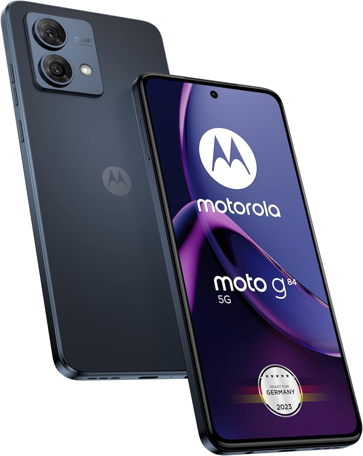 Motorola Moto G84 5G (GSM Unlocked, International Version) 256GB + 12GB RAM Dual SIM Android 13 Smartphone (Midnight Blue)