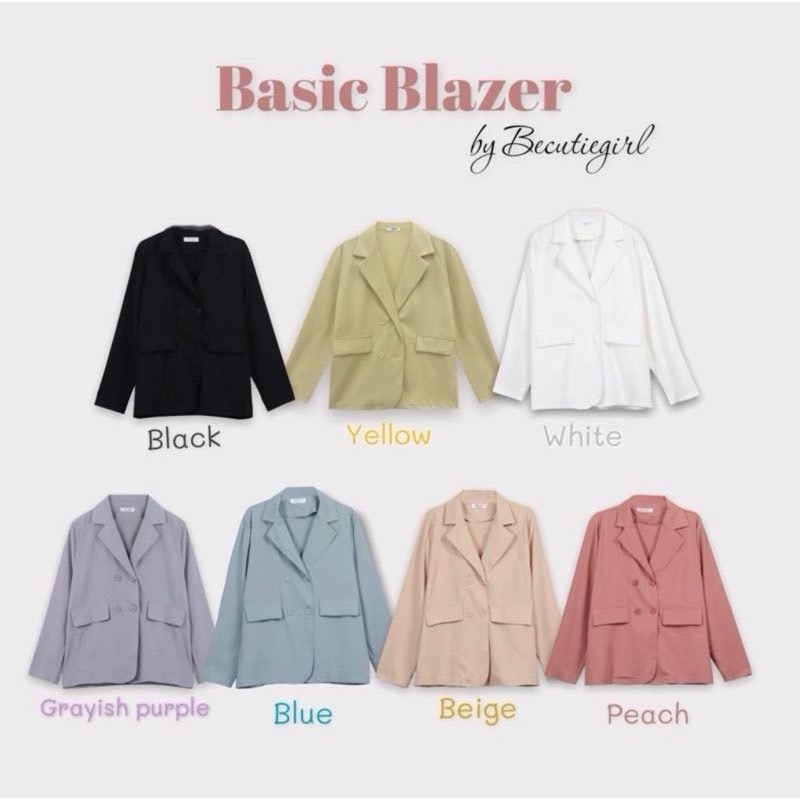 ส่งเร็ว ส่งทุกวัน • Basic Blazer • เบลเซอร์ เสื้อสูทแขนยาว สูทผู้หญิง Becutie