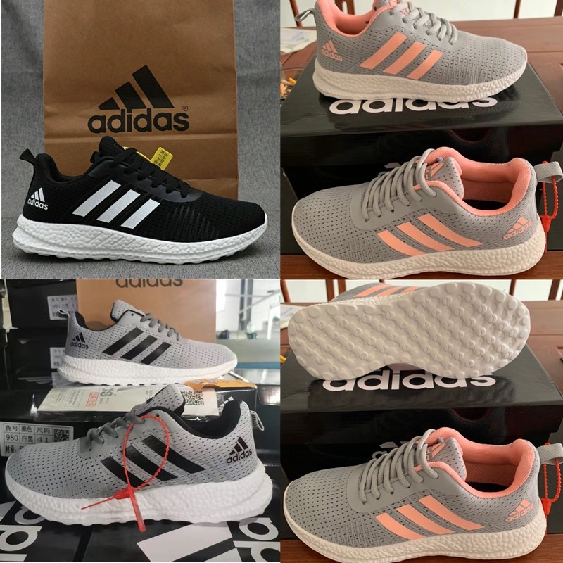 Adidas_ รองเท้าผ้าใบลําลองที่ใส่สบายและระบายอากาศได้ รองเท้าวิ่ง