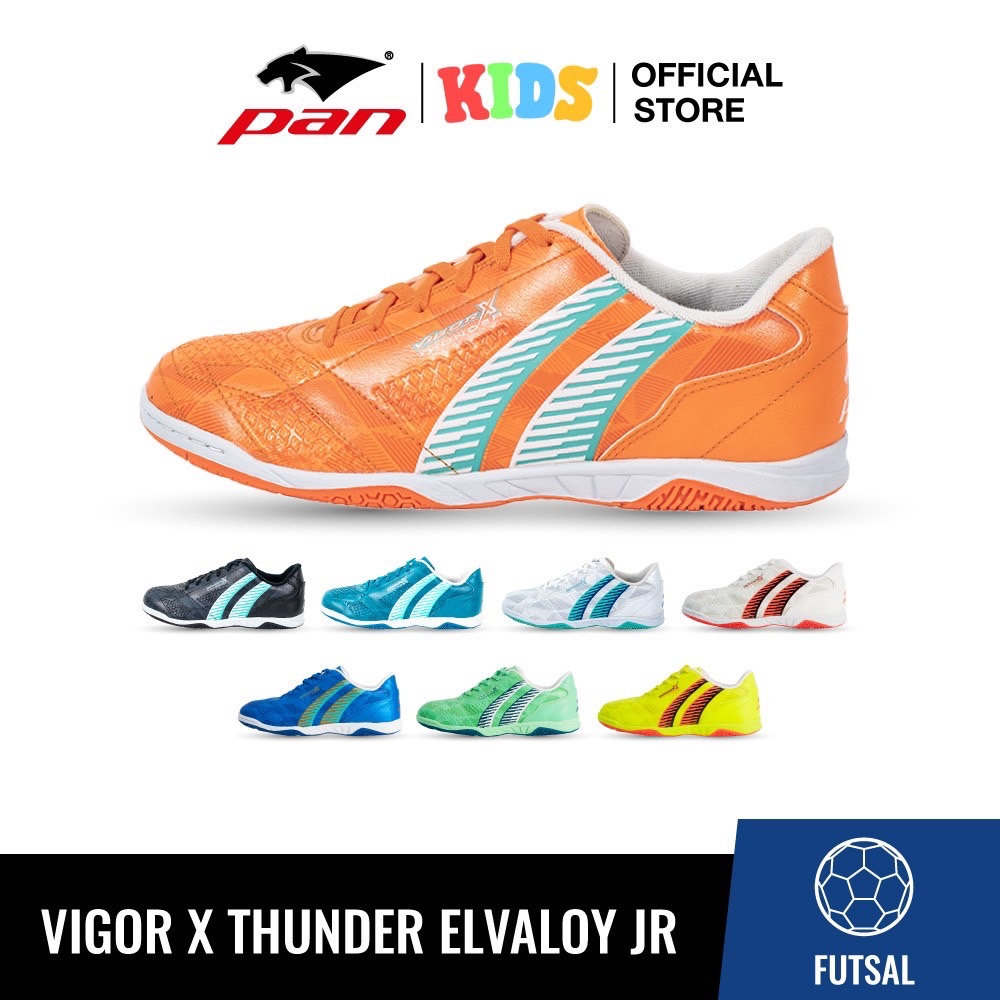 PAN รองเท้าฟุตซอล เด็ก รุ่นVIGOR X THUNDER ELVALOY PF14PA ไซซ์35-38