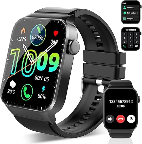 Smart Watch, 1.85" Smartwatch for Men Women(Answer/Make Calls), Fitness Watch with 110+ Sports Modes, Heart Rate