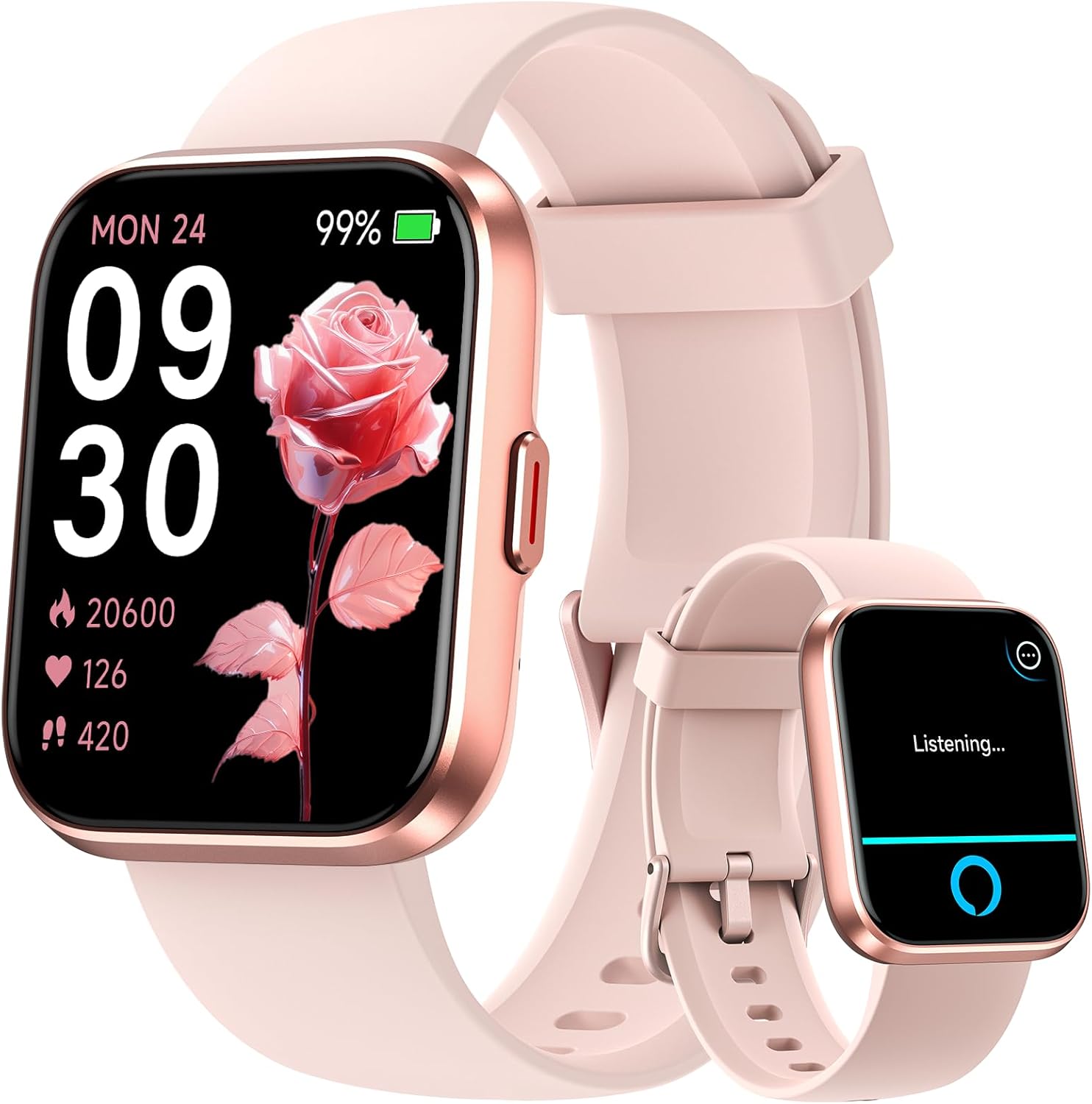 Smart Watches for Women for Android Apple, [1.8'' HD Screen] Smartwatch Alexa Built-in Fitness Watch with Bluetooth Calls, IP68 Waterproof, Heart Rate/Sleep/SpO2 Monitor, 110 Sports, 7 Day Battery