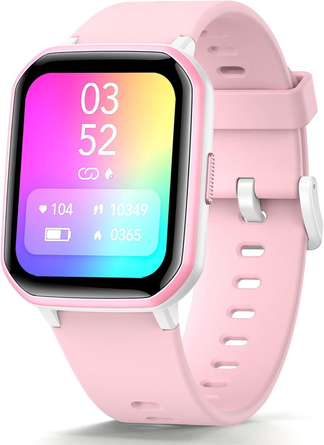 Kids Smart Watch Girls Boys, Fitness Tracker for Kids,1.5 inch and DIY Dials,19 Sport Modes, Sleep Monitor, Pedometers, Heart Rate, IP68 Waterproof, Great Gift for Boys Girls Teens 6-14 (Pink)