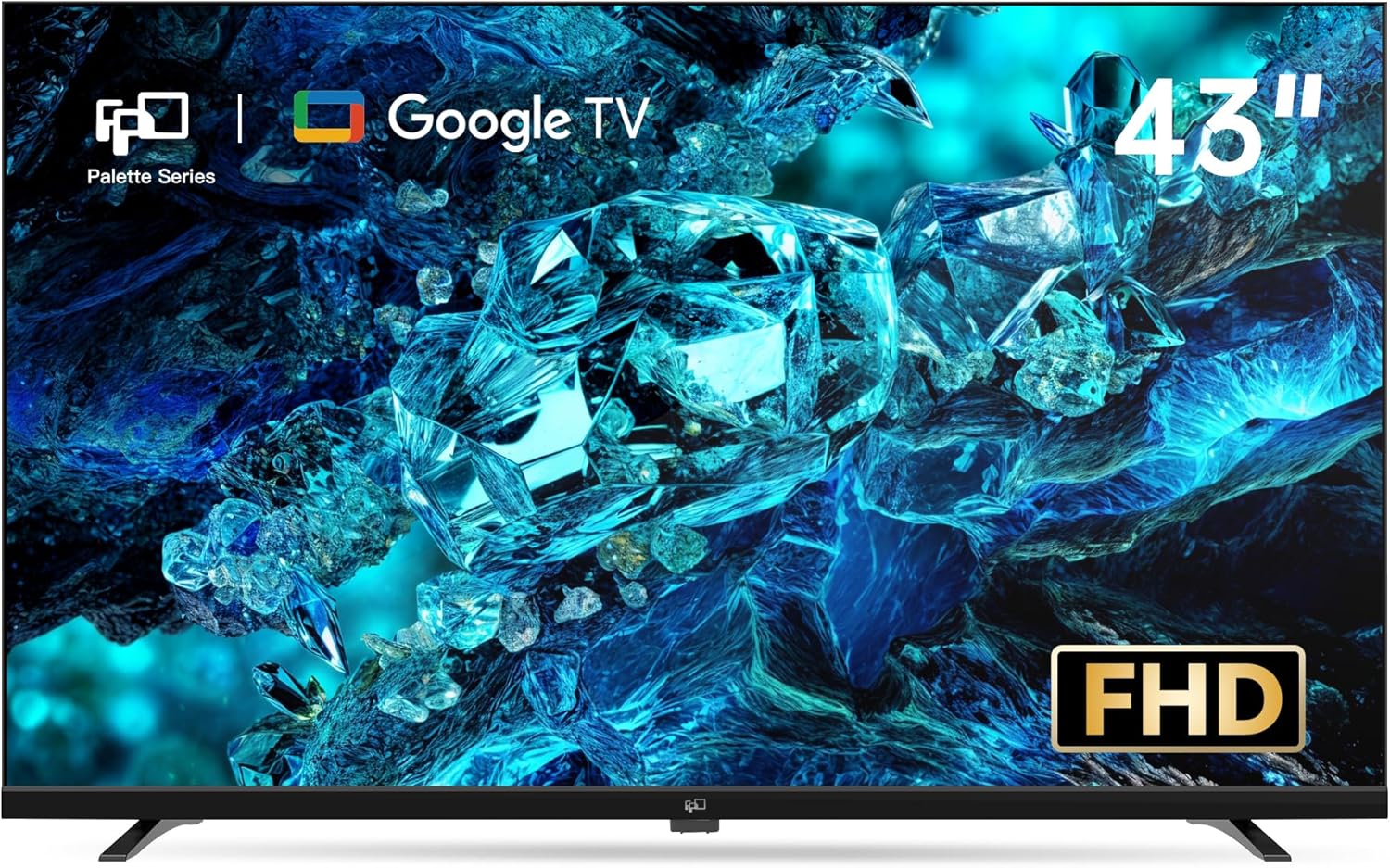 FPD 43-inch Smart TV Google TV 1080p Full HD with Google Play and Chromecast Built-in, HDR 10, Dolby Audio, Voice Remote, Stream Live TV(Palette-Series, CG43-P3, 2024 Model)