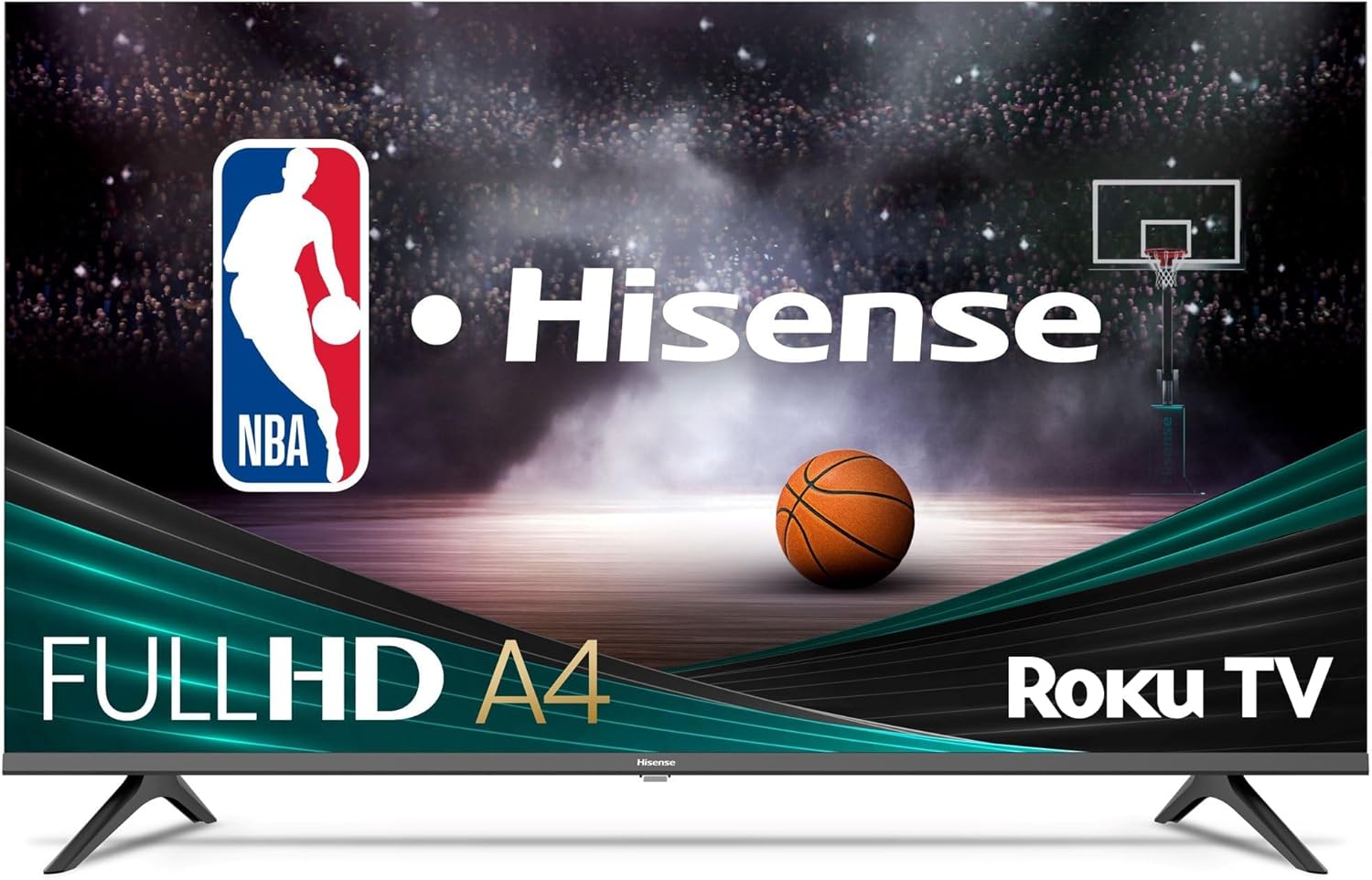 Hisense 40-Inch Class A4 Series FHD 1080p Smart Roku TV with Alexa Compatibility (40A4NR, 2024 Model) - Dolby Audio, Slim Bezel Design, Google Assistant 