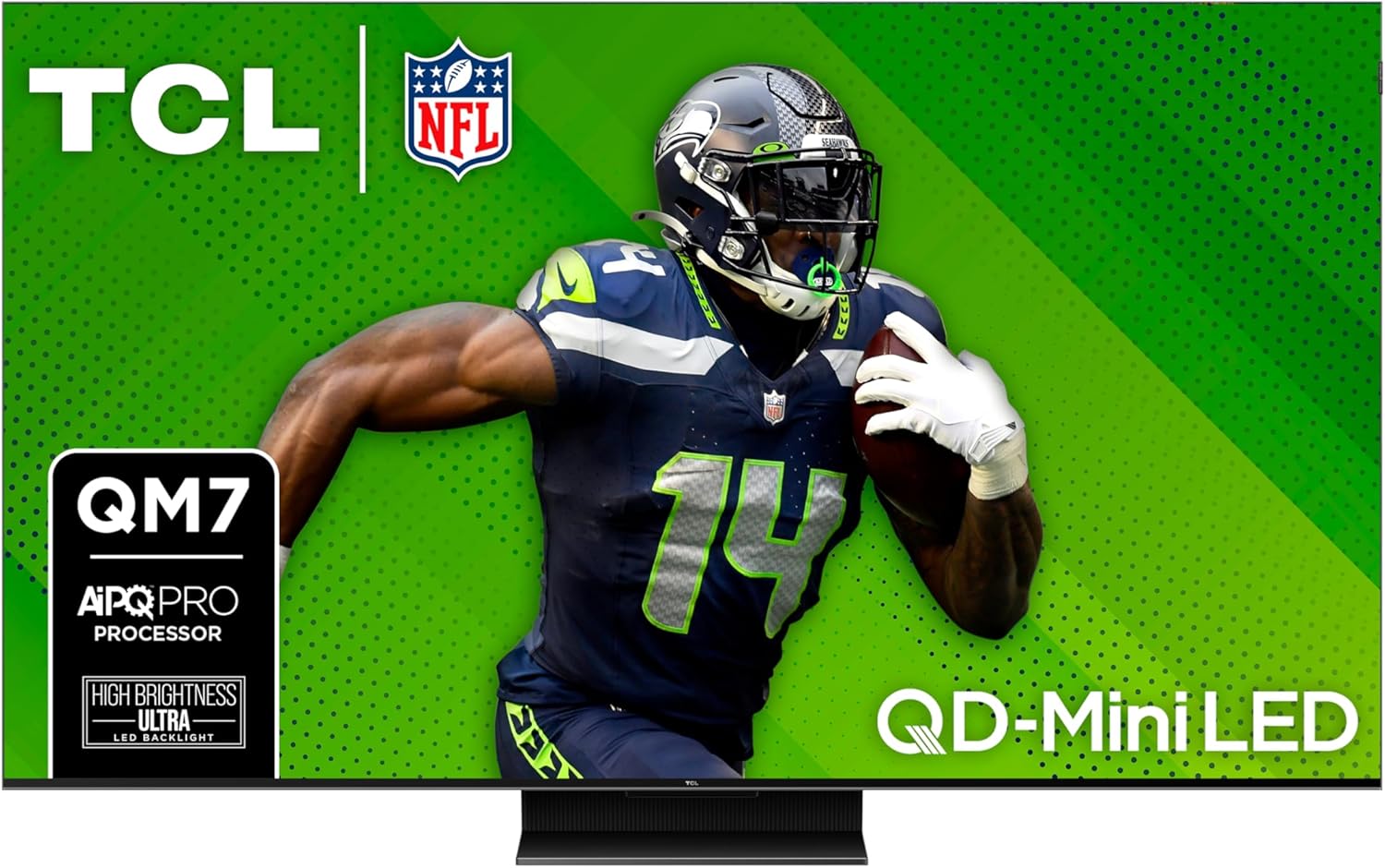 TCL 55-Inch QM7 QLED 4K Smart QD-Mini LED TV with Google TV (55QM751G, 2024 Model) Dolby Vision IQ, Dolby Atmos, HDR, Game Accelerator up to 120Hz, Voice Remote, Works with Alexa, Streaming Television 