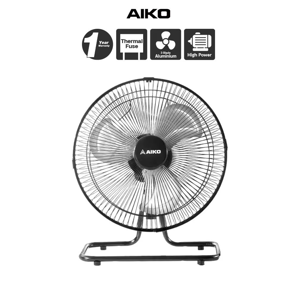 AIKO AVF-210 พัดลมขนาดเล็ก ใบพัดอลูมิเนียมขนาด 10 นิ้ว (ส่ายได้ ปรับก้มเงยได้ ใช้ไฟบ้านทั่วไป) ***รับประกันมอเตอร์ 2 ปี