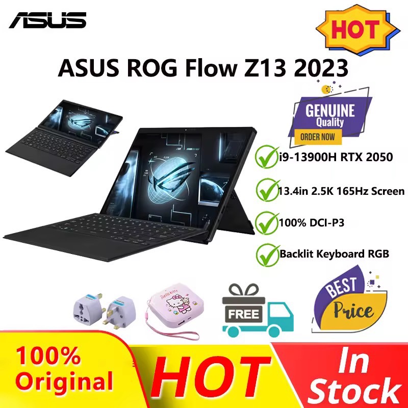 [ Local Warranty]2023  ROG Flow Z13  Gaming Laptop/13th Gen In Core i9 Processor/In i9 13900H RTX2050 16GB RAM 512G SSD Notebook/ 2-in-1 13.4inch 165HZ Touch Full Screen Computer/ Computer Notebook/ROG  แล็ปท็อป