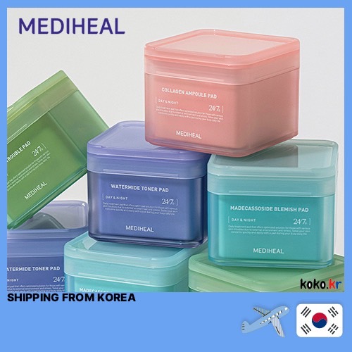 Mediheal แผ่นโทนเนอร์ 24/7 Day & Night ทีทรี วอเตอร์ไมด์ มาดคาสโซไซด์ คอลลาเจน ฟิโตเอนไซม์ พร้อมของแถม