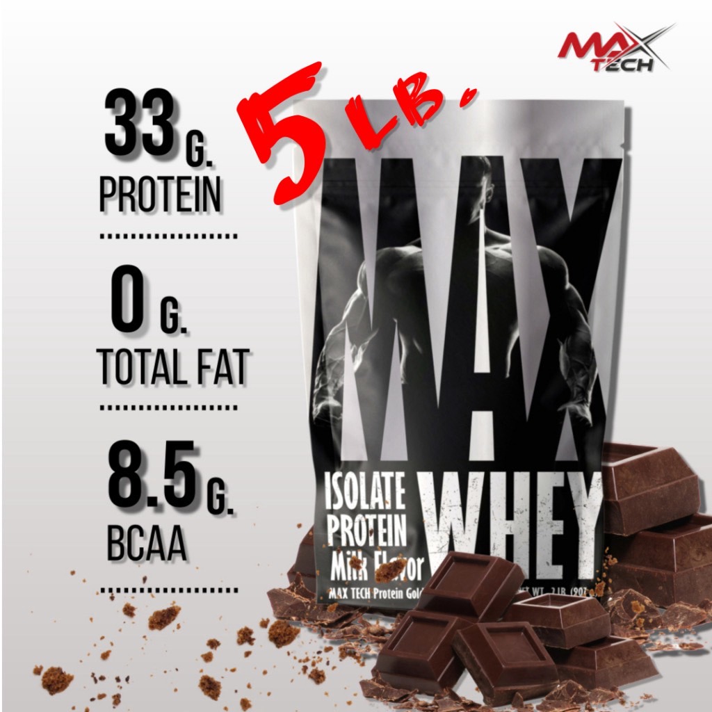 ถุงใหญ่ 5 ปอนด์ สูตรใหม่(สูตรลีนไขมัน) โปรตีนสูง 33 กรัม Isolate เวย์โปรตีน ไอโซเลท เพิ่มกล้ามเนื้อ V50.