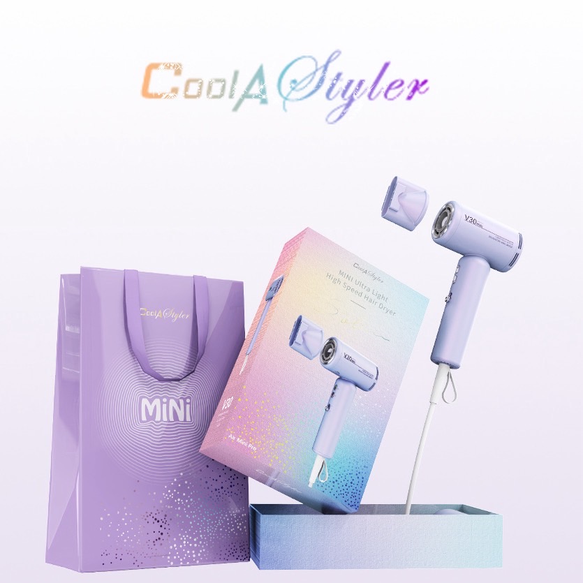 CoolAstyler ไดร์เป่าผม MINIพกง่ายHigh-Speed120000RPM เป่าผมแห้งใน2นาที เบา380g กล่องของขวัญ ประกัน3ปี