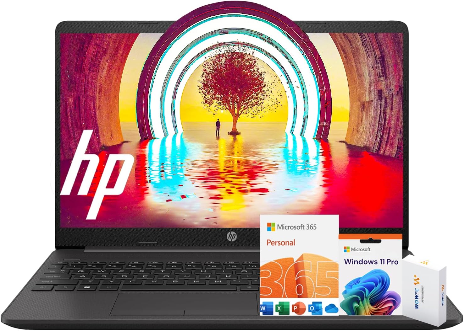 HP 15 Laptop(Include 1 Year Office 365), 16GB RAM, 1TB SSD, 15.6" FHD 1080p IPS Display, AMD Athlon Silver 3050U Processor, Ethernet Port RJ-45, SD Card Reader, Windows 11 Pro, WOWPC Recovery USB