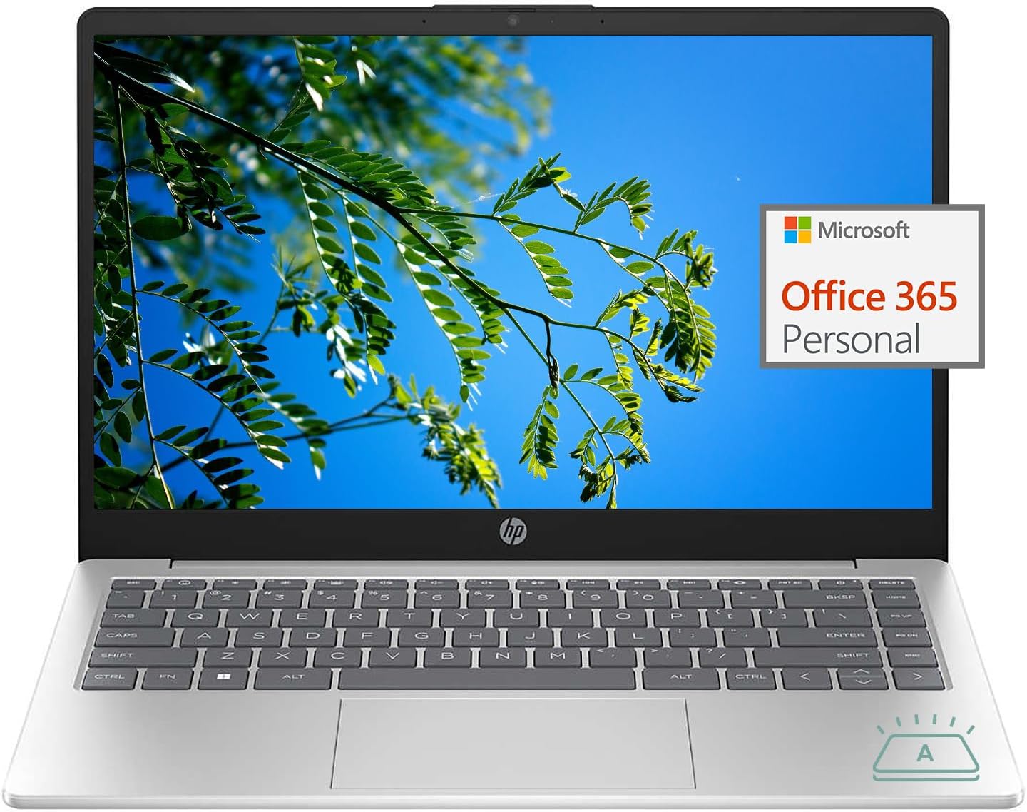 HP 14" FHD Ultra Light Student Laptop, Intel 4-Core N200 Processor, 16GB RAM, 1TB SSD +128GB UFS, 1 Year Office 365, Backlit Keyboard, Wi-Fi 6, Webcam, HDMI, Type-C, Windows 11, w/BWE Accessories