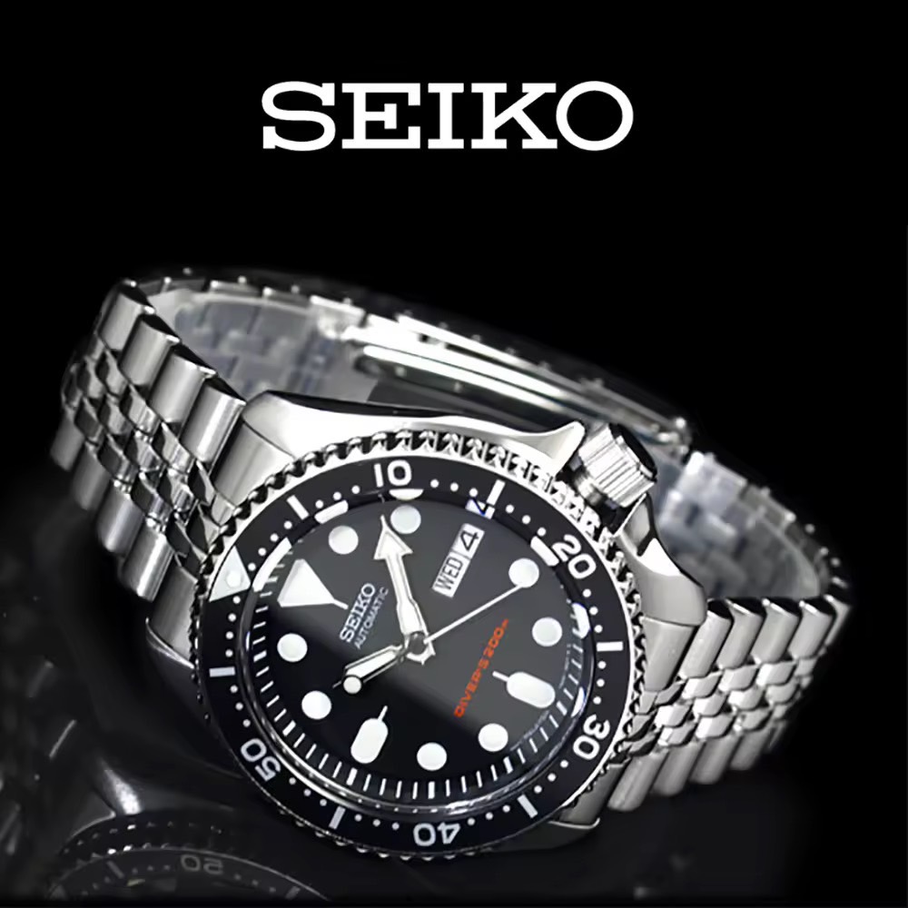 Seiko_นาฬิกาข้อมือ Sports Automatic DIVER 200 M Mens Watch รุ่น SKX007K2 (Silver/Black)