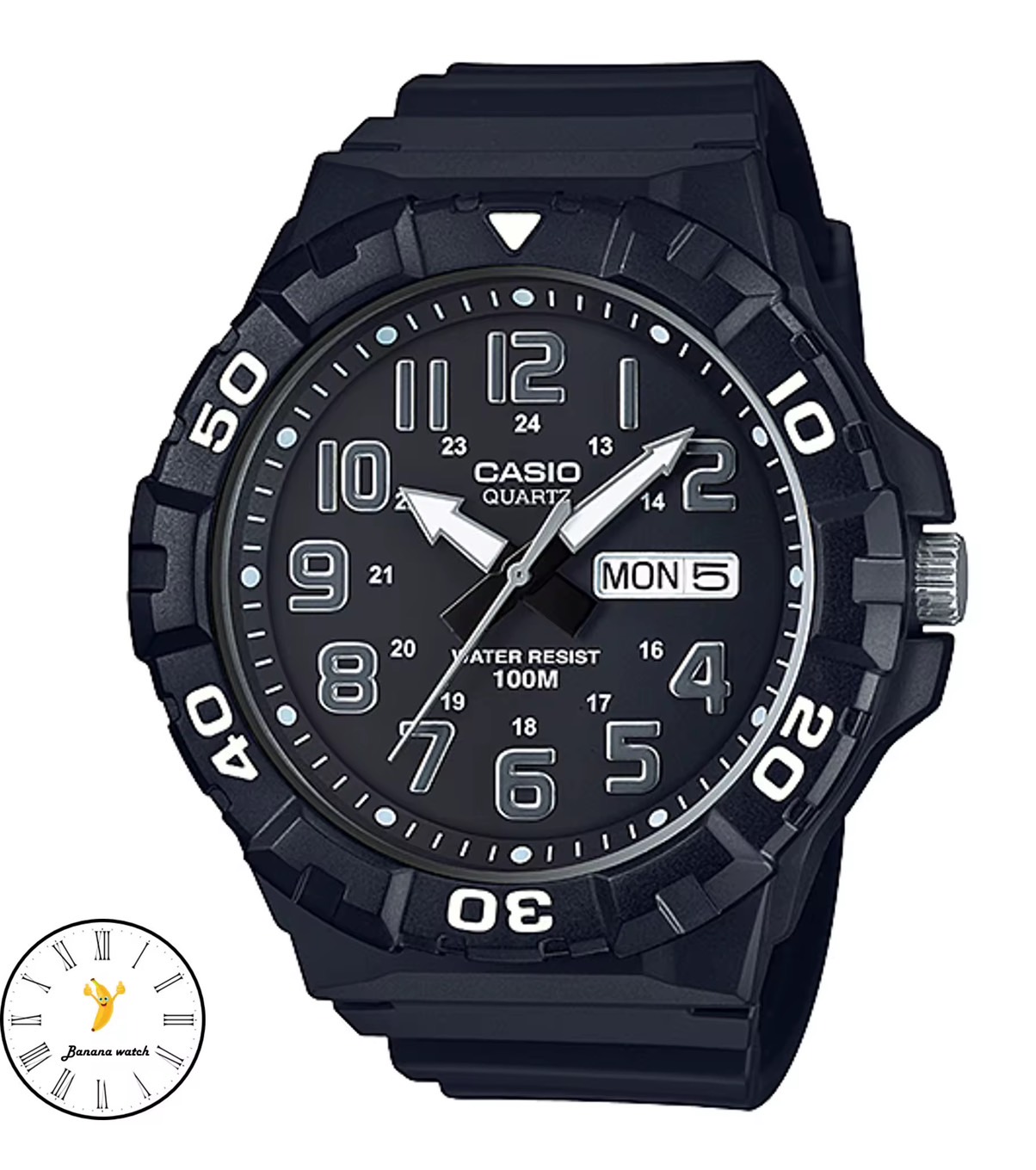 Casio Standard นาฬิกาข้อมือผู้ชาย สายเรซิ่น รุ่น MRW-210H-1A