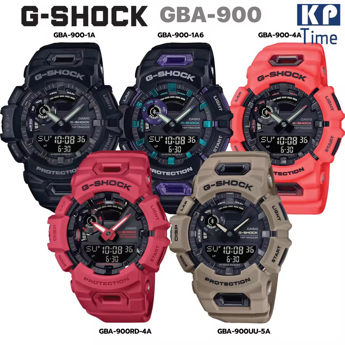 Casio G-Shock นาฬิกาข้อมือผู้ชาย เชื่อมต่อสมาร์ทโฟน บลูทูธ นับก้าว รุ่น GBA-900 ของแท้ ประกัน CMG