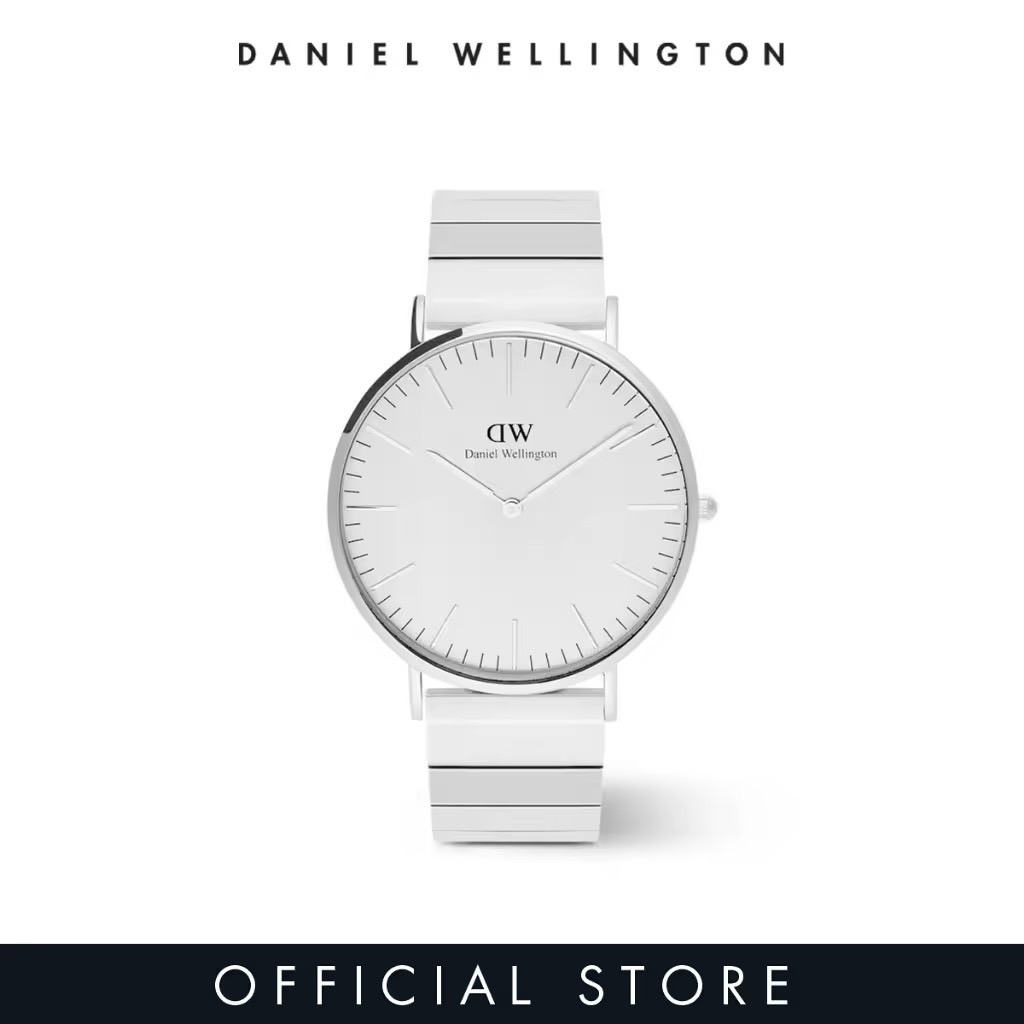 [2 years warranty] Daniel Wellington Classic 40mm Sterling Piano Silver Brushed Silver - Men Watch stainless steel watch DW Official Authentic Original นาฬิกา ผู้ชาย