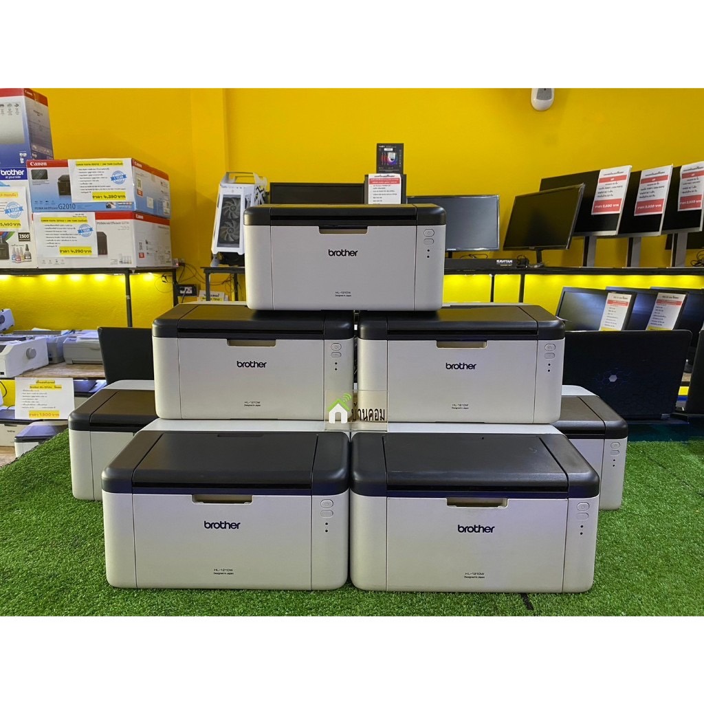 ปริ้นเตอร์เลเซอร์ Brother HL-1210W (Wifi) + HL1110 มือสองพร้อมใช้งาน **อุปกรณ์ครบ ** Toner+Drum ของใหม่.