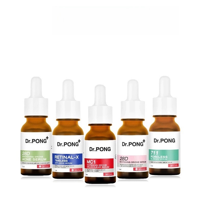 Dr.PONG รวมเซรั่ม 15-20ml เซรั่มบำรุงผิวหน้า ดูแลสีผิวไม่สม่ำเสมอ ผิวดูกระจ่างใส